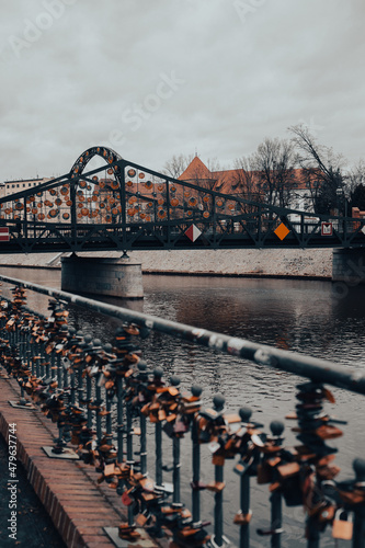 Wrocław rzeka Odra zimą