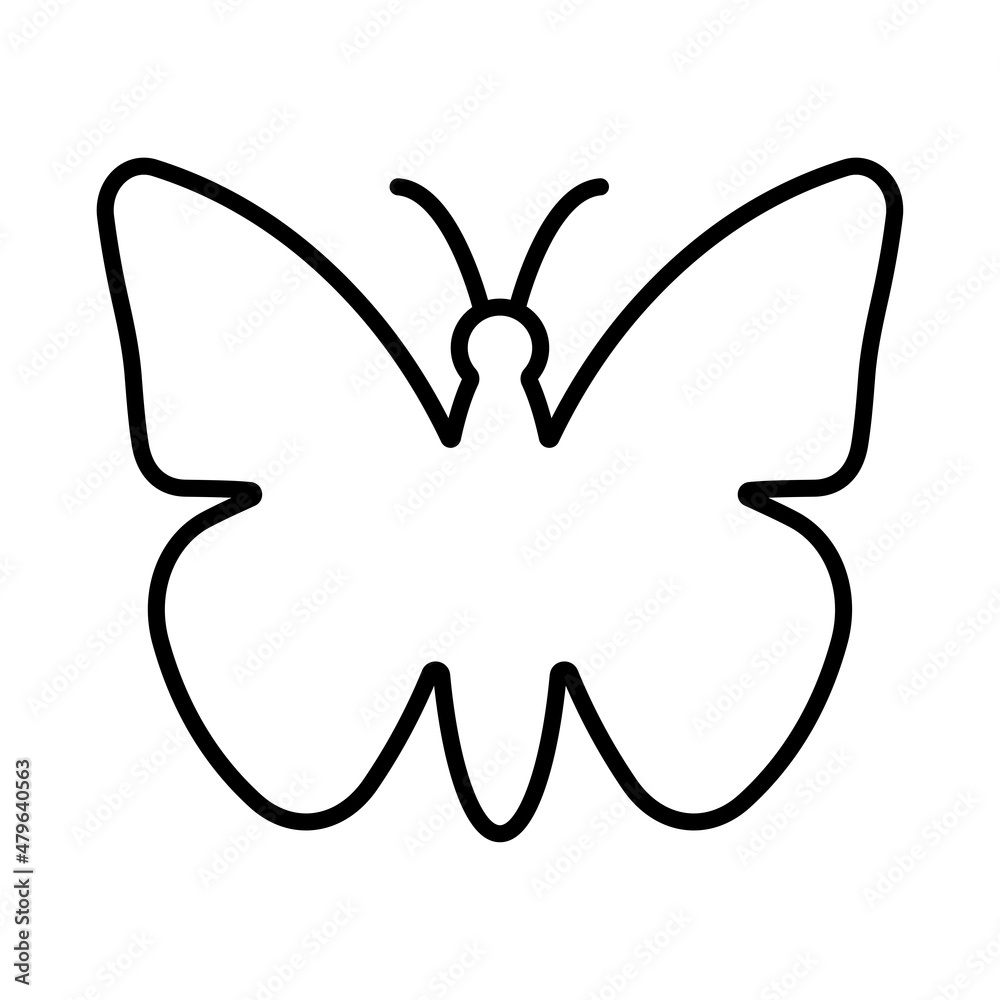 butterfly icon on white background, vector illustration. butterfly icon on white background, vector illustration.