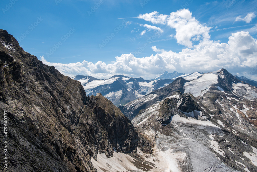 View of austria alps from kitzsteinhorn.