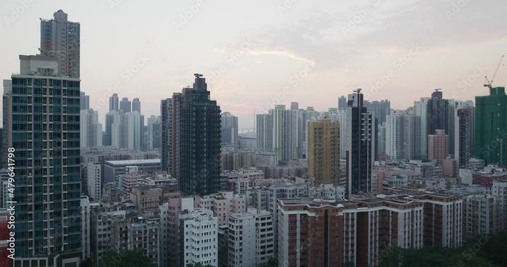 Hong Kong residential at sunset