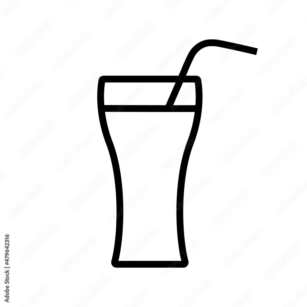 Soda line icon, vector logo isolated on white background Soda line icon, vector logo isolated on white background