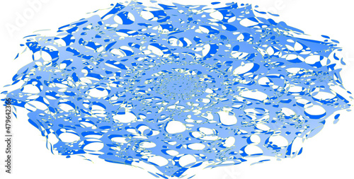 Stylized snowflake with shadow. Crystal began to melt. Stratum snow vector mandala. Ability to change to any size without loss of quality.