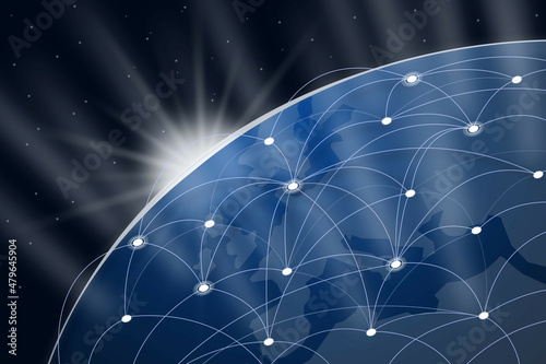 Global Network Illustration Background