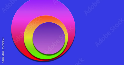 Colorful circle layers for art banner concept