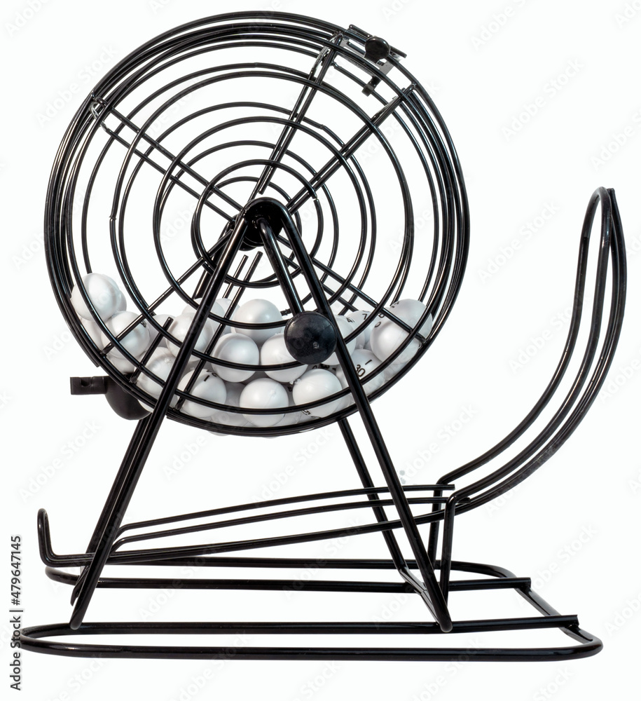 Isolated bingo ball cage with balls Stock Photo Adobe Stock