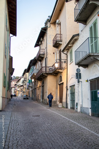 Moncalieri,Italy,January,10,2022: Walking through the historic streets in Moncalieri. © VictorHugo