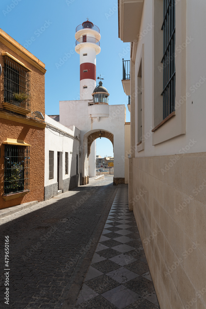 Puerta del Mar is a gate of the town wall topped with a semicircular ...
