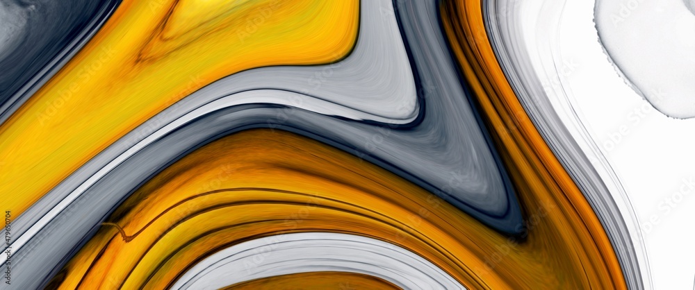Abstract coloured marble background, yellow and gray accent, graphic for book cover or brochure, strong alcohol ink, liquid texture, dreamy wallpaper for print, rich colours, clean illustration
Abstract coloured marble background, yellow and gray accent, graphic for book cover or brochure, strong alcohol ink, liquid texture, dreamy wallpaper for print, rich colours, clean illustration
