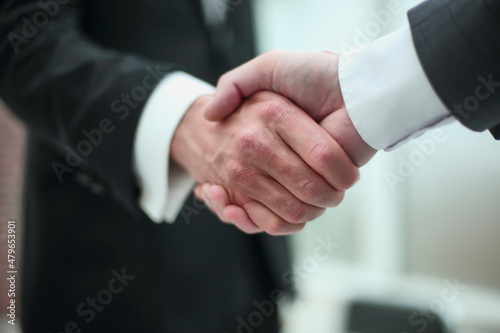 businessman meeting his business partner in the office
