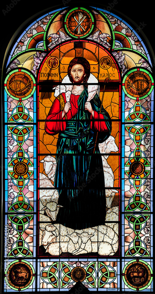 The Good Shepherd, stain glass The Good Shepherd, stain glass
