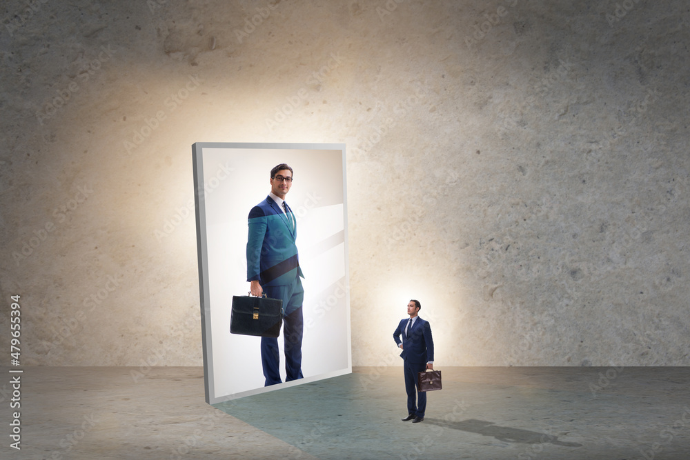 Fototapeta premium Young businessman in alter ego concept