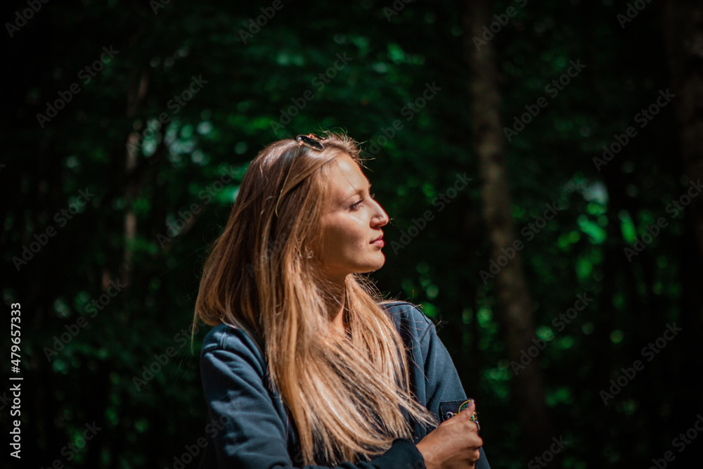Blonde girl nature Blonde girl nature