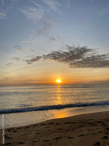 Sunrise on the bali beach