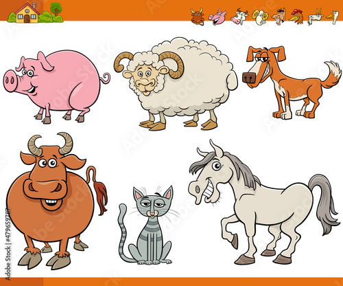cartoon farm animals comic characters set © Igor Zakowski
