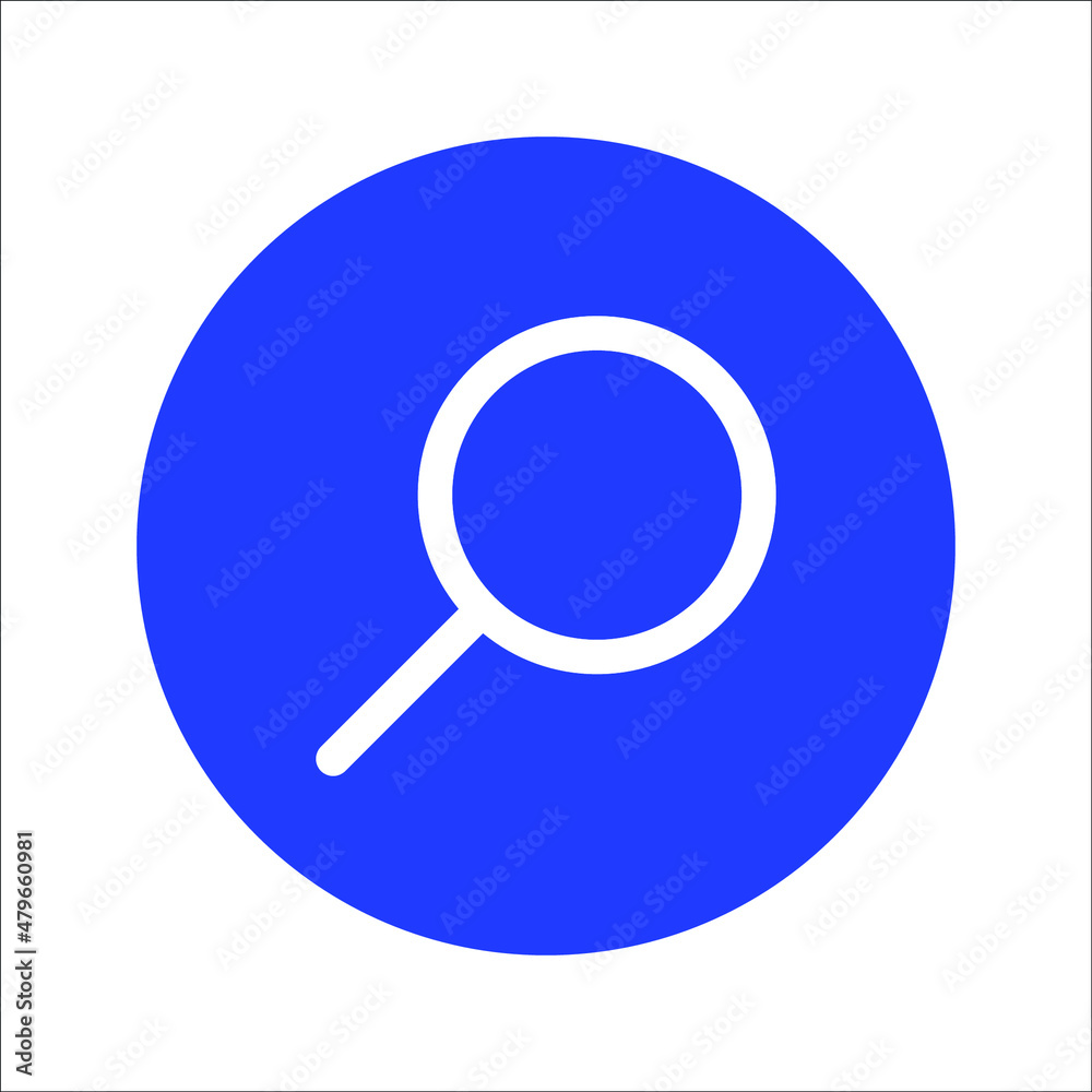 Magnifying glass or search icon, flat vector graphic on isolated background Magnifying glass or search icon, flat vector graphic on isolated background