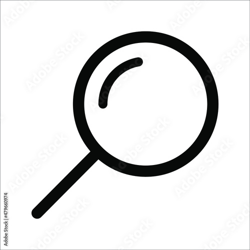 Wallpaper Mural Magnifying glass or search icon, flat vector graphic on isolated background Torontodigital.ca