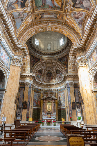 Details and frescoes of the Parish Church of Santa Maria del Monte (Santa Maria ai Monti) in Rome