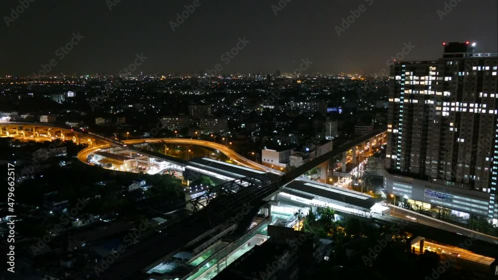 time lapse bangkok city high angle view with traffic lights time lapse bangkok city high angle view with traffic lights