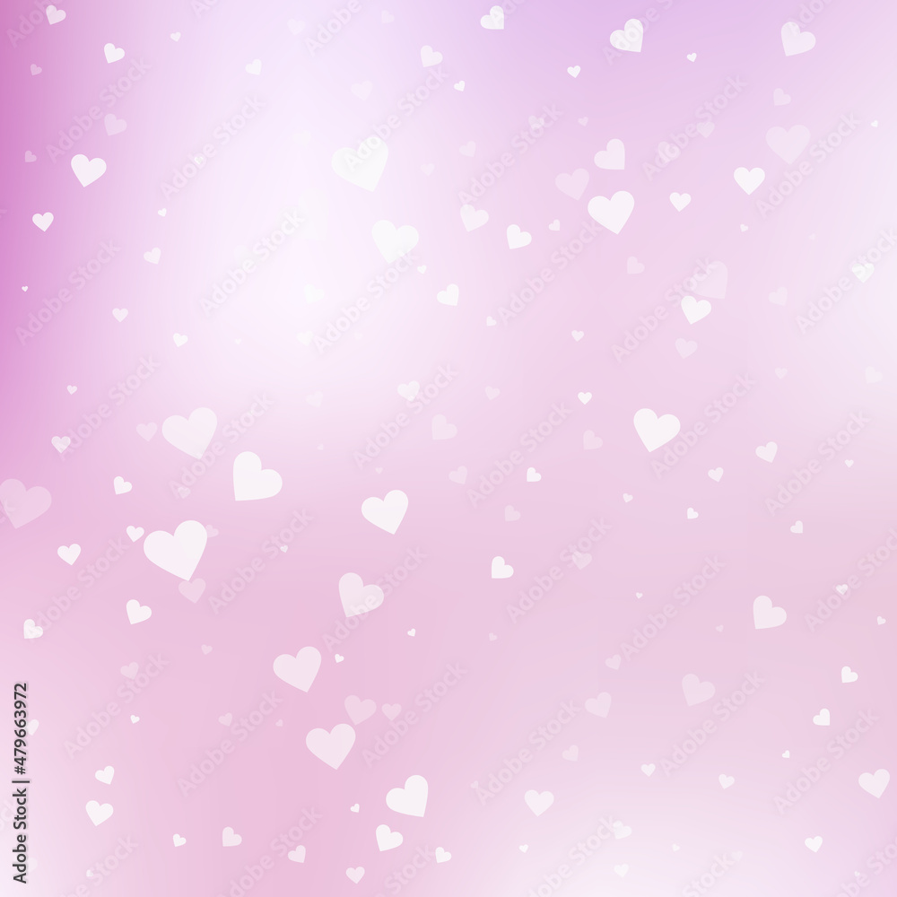 White heart love confettis. Valentine's day fallin