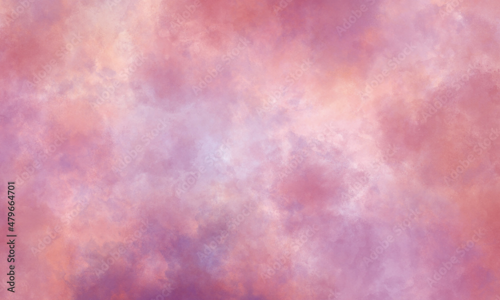 Fototapeta premium Watercolor background in pink, yellow and purple tones. Copy space, horizontal banner. 