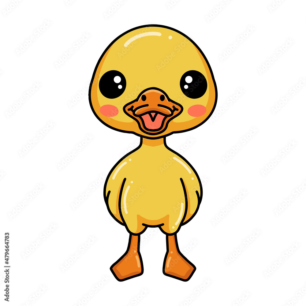 Cute little duck cartoon standing Cute little duck cartoon standing