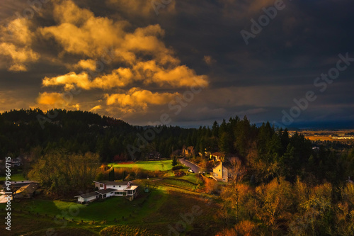 Southwest Hills of Eugene at Sunset