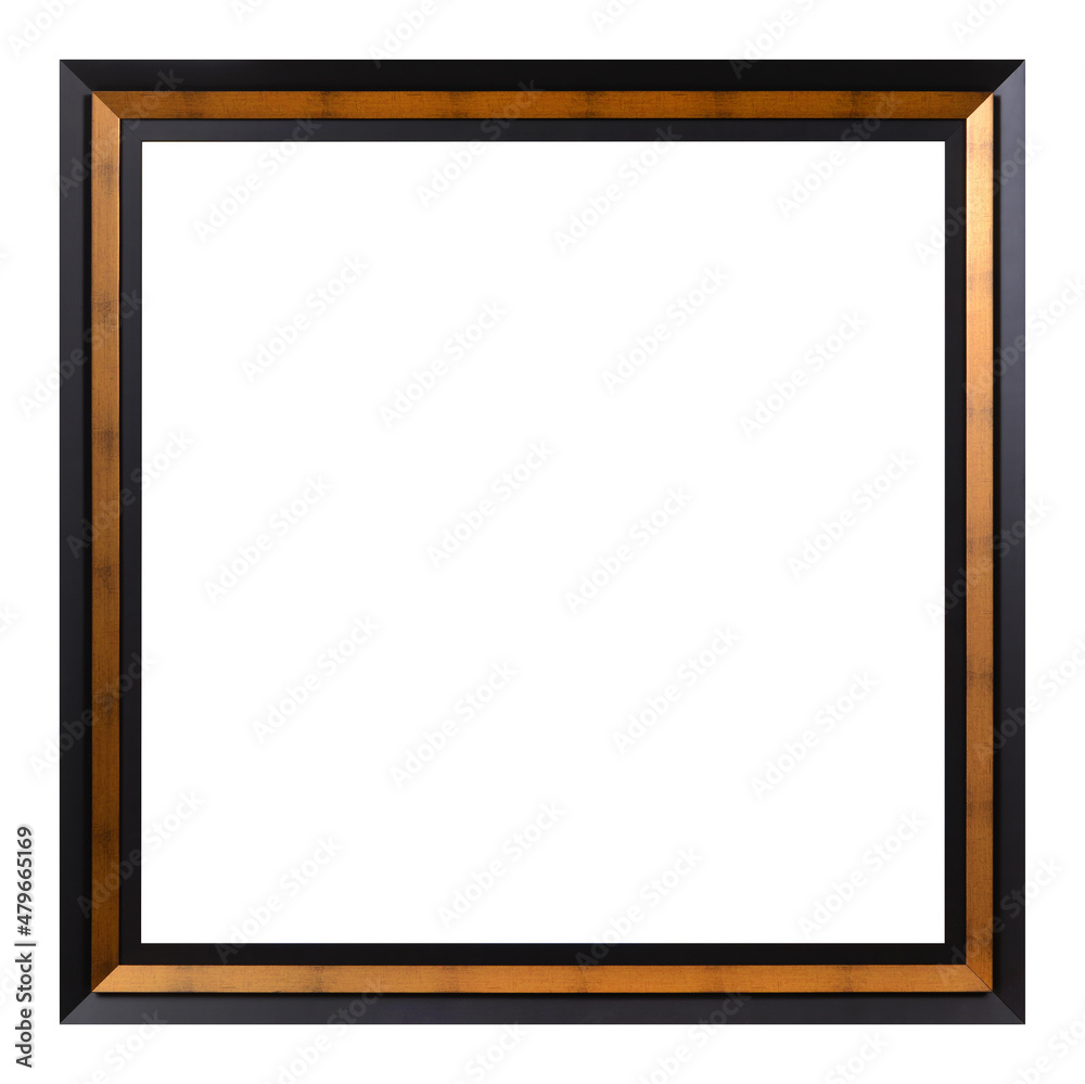 Antique Black and gold frame isolated on the white background Antique Black and gold frame isolated on the white background