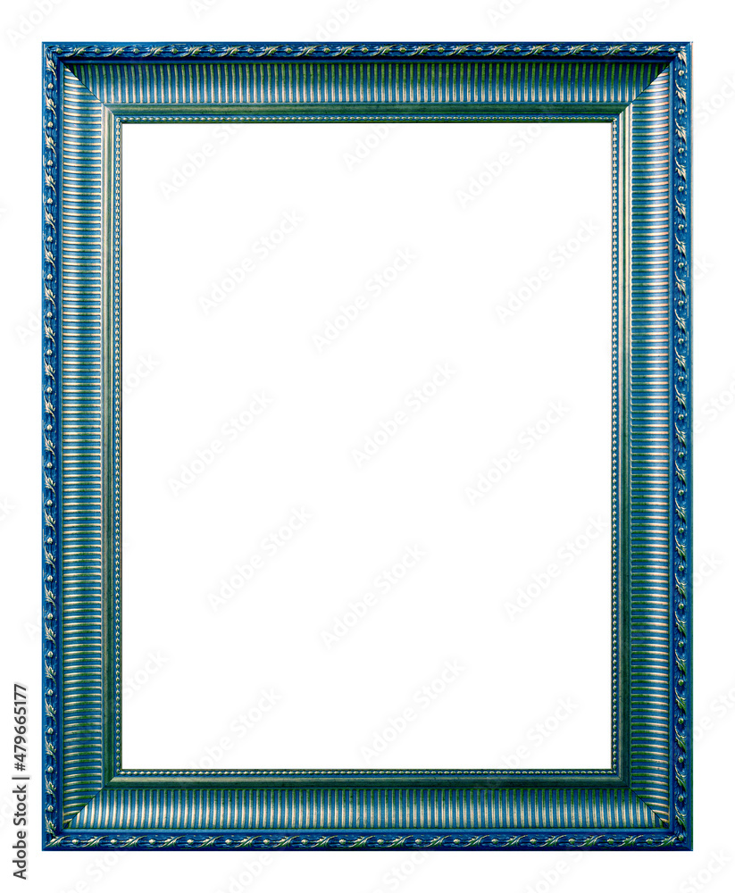 Antique blue frame isolated on the white background Antique blue frame isolated on the white background