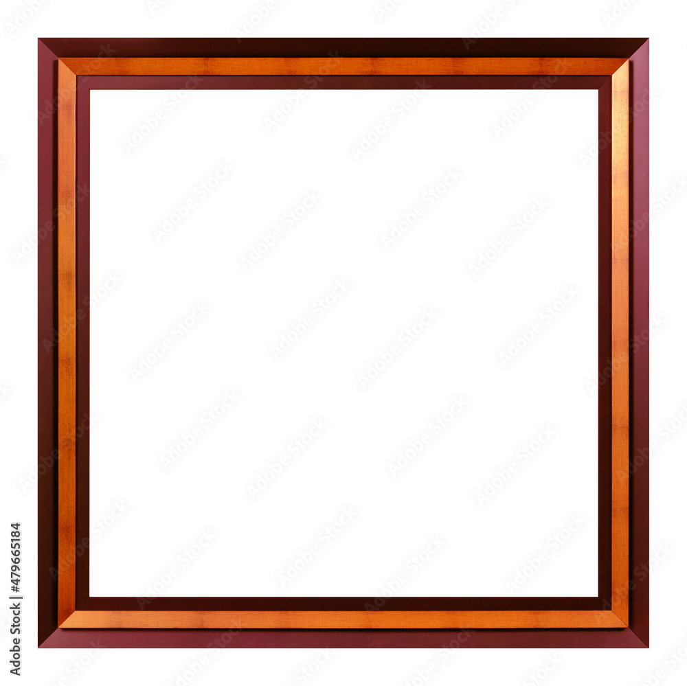 Antique red brown and gold frame isolated on the white background Antique red brown and gold frame isolated on the white background