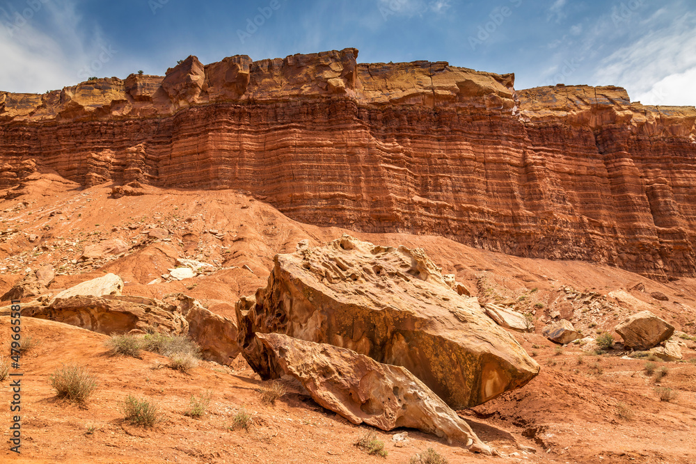 Eroding landscape of Capitol reef National Park Eroding landscape of Capitol reef National Park