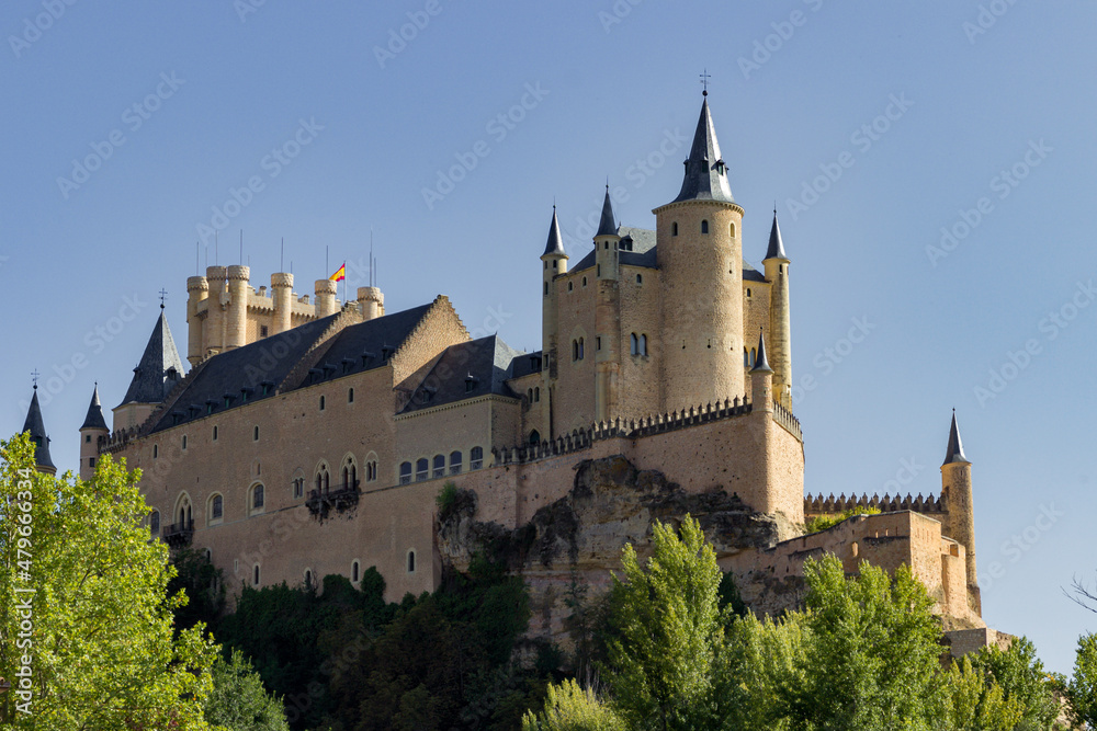 View of the alcazar of Segovia (Spain)