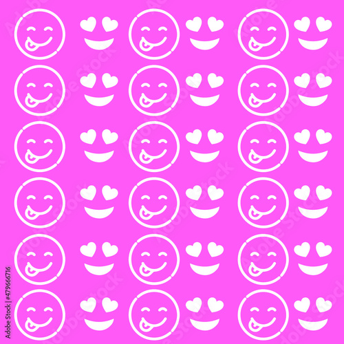 seamless pattern with smiles