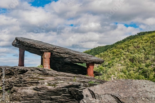 Canvastavla Jeffwerson Rock on the Appalachian Trail, Harpers Ferry, West Virginia, USA