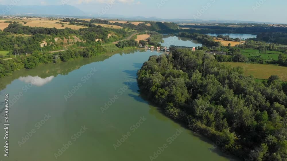 AERIAL VIEW OF TIBER RIVER NEAR ROME AERIAL VIEW OF TIBER RIVER NEAR ROME