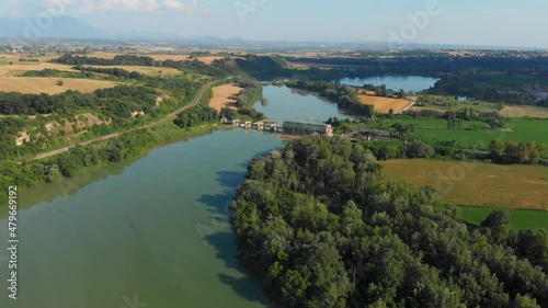 AERIAL VIEW OF TIBER RIVER NEAR ROME