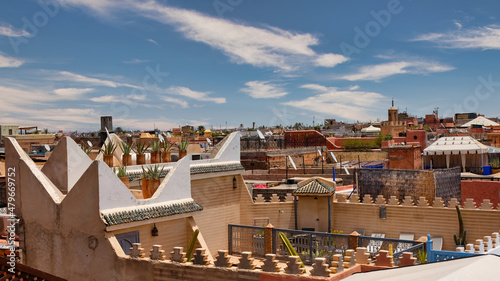 Marrakech typical rooftops