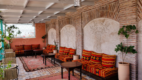Typical house terrace in Marrakech