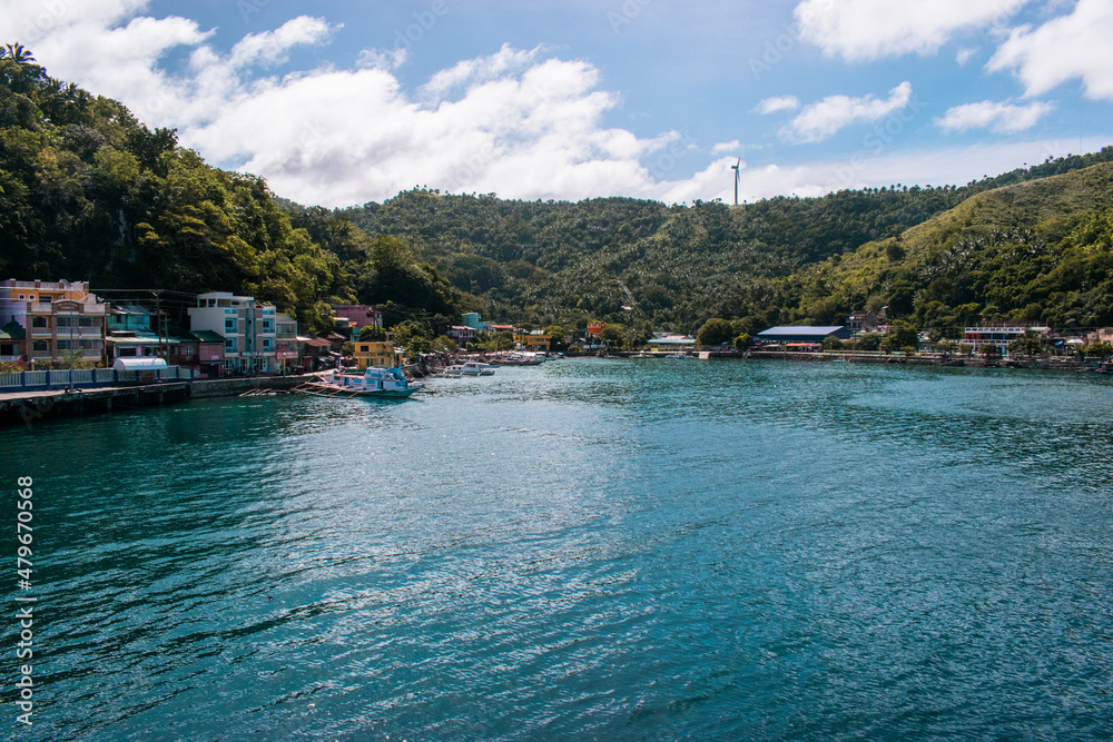 Vibrant turquoise waters of Romblon Bay. Romblon, Philippines