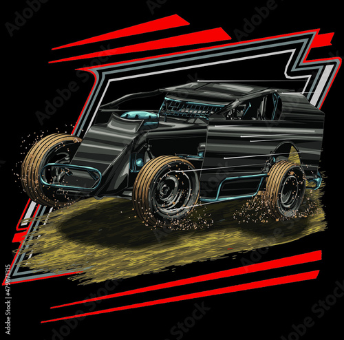 dirt race isolated on white background for poster, t-shirt print, business element, social media content, blog, sticker, vlog, and card. vector illustration.
