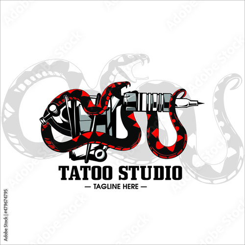 tattoo studio logo vector ready eps 10 format