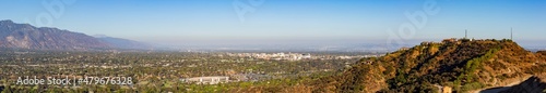 Fototapeta Naklejka Na Ścianę i Meble -  High angle view of the beautiful Pasadena City hall and Pasadena downtown