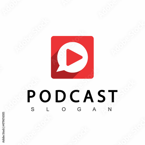 Podcast Channel Or Radio Logo Design Template