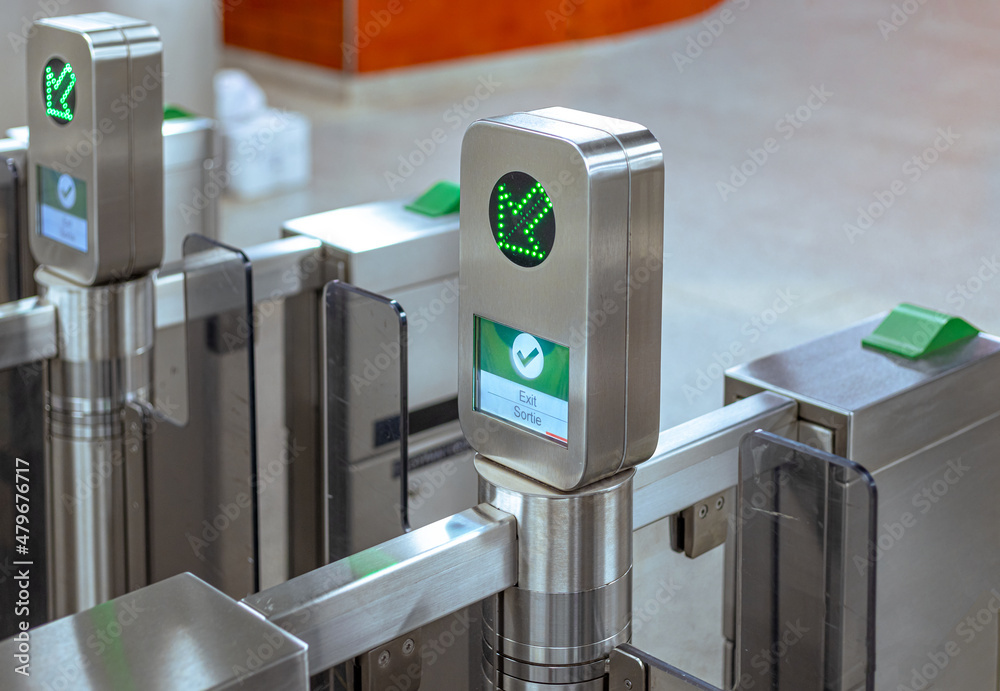 Fotografie Subway entrance access machines