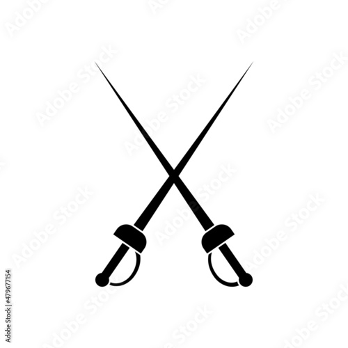 Fencing sword icon design template vector isolated © haris