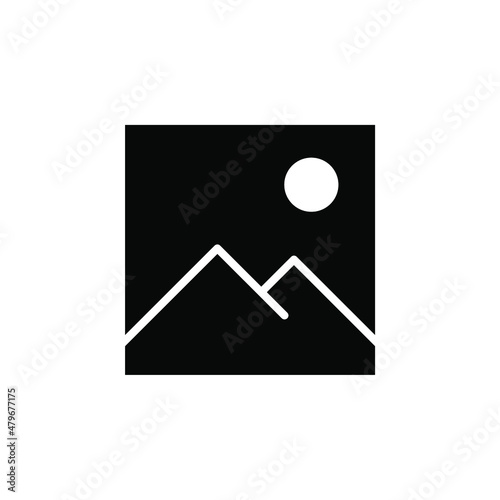 Picture, Gallery, Image Solid Icon, Vector, Illustration, Logo Template. Suitable For Many Purposes.