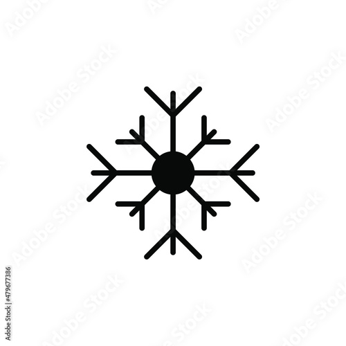 Winter  Snowfall  Snow  Snowflake Solid Icon  Vector  Illustration  Logo Template. Suitable For Many Purposes.