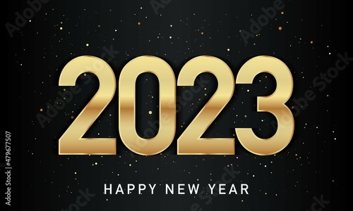 2023 Happy New Year Background Design. Vector Illustration.