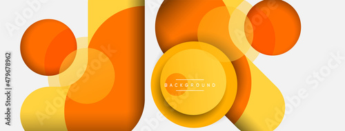 Creative geometric wallpaper. Minimal abstract background. Circles composition vector illustration for wallpaper banner background or landing page