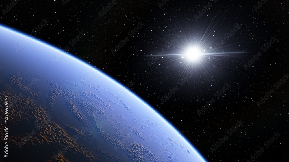 Fototapeta premium science fiction wallpaper, beauty of deep space, 3d illustration