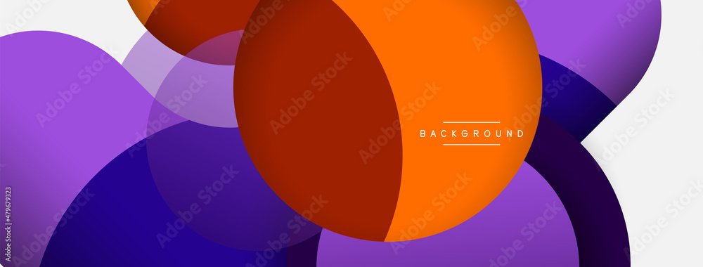 Circle and round shapes abstract background. Vector illustration for wallpaper banner background or landing page Circle and round shapes abstract background. Vector illustration for wallpaper banner background or landing page